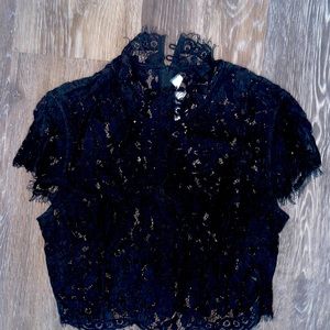 Black lacy blouse